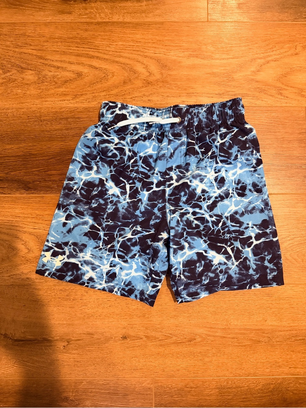 Under Armour Boys Blue Marble Swim Trunks